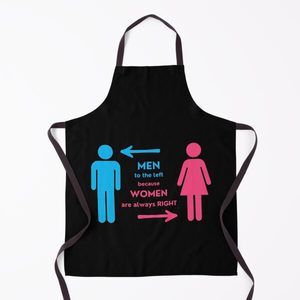 Item preview, Men to Left because Women Are Always Right Funny Restroom Wall Sign joke designed and sold by Psycho-Crazy.