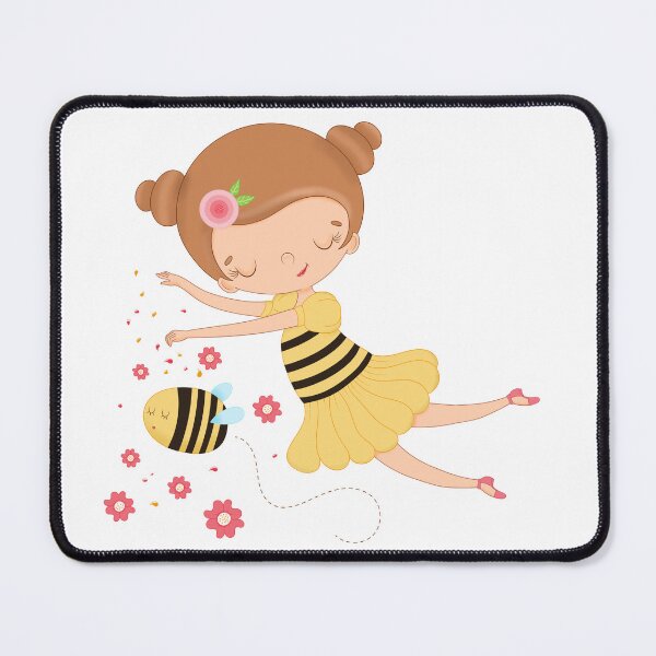Item preview, Cute girl dressed as a bee floating with her little bee friend — sweet and whimsical design for bee lovers! designed and sold by Corameixa.