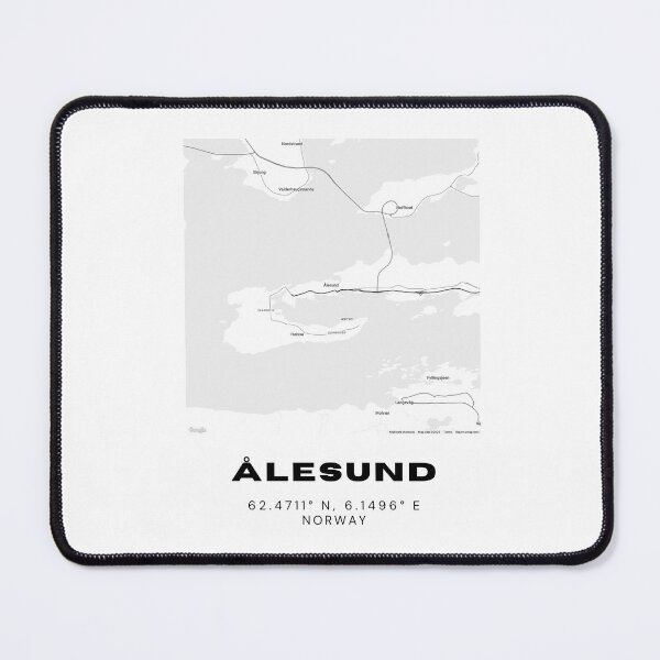 Item preview, Ålesund Street Map Print – Norway Coastal Design designed and sold by RM-Journey.