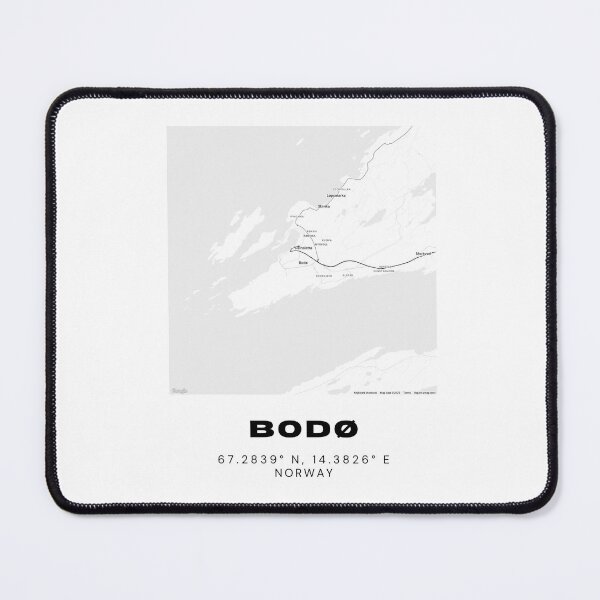 Item preview, Bodø Map Art – Arctic Norway Minimal Map designed and sold by RM-Journey.