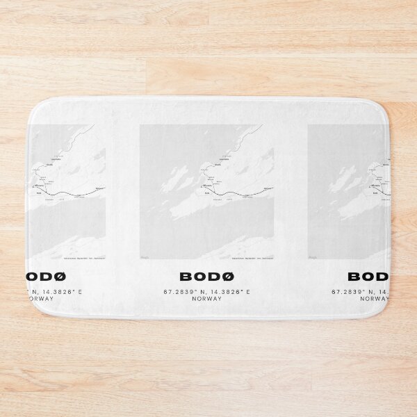Item preview, Bodø Map Art – Arctic Norway Minimal Map designed and sold by RM-Journey.