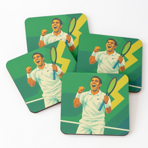 Item preview, Pete Sampras Tennis Icon Low Poly Vector Art designed and sold by kakarikihill.