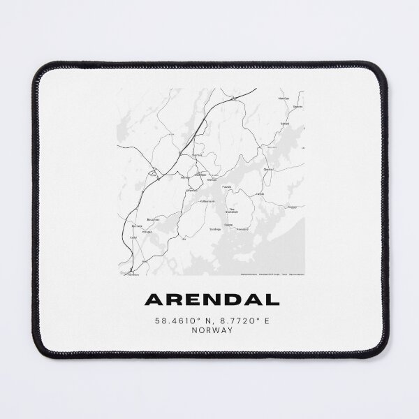 Item preview, Arendal Map Poster – Coastal Norway City Map designed and sold by RM-Journey.