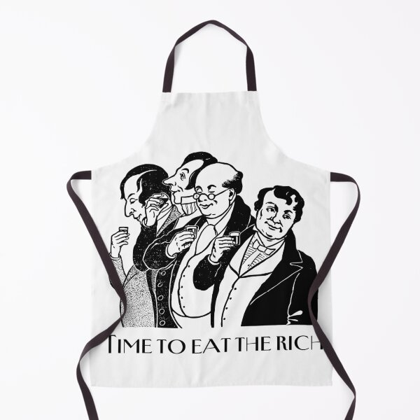Item preview, "Time to Eat the Rich" Vintage Political Satire Sticker - Class Warfare Art designed and sold by LowlaBug Designs.