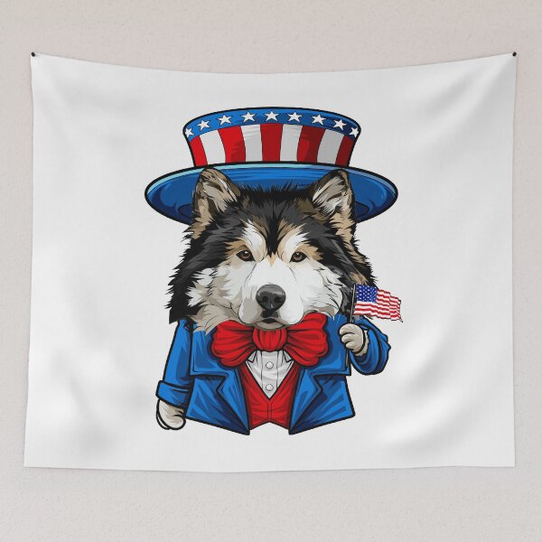 Item preview, Alaskan Malamute 4th of July designed and sold by whyitsme.