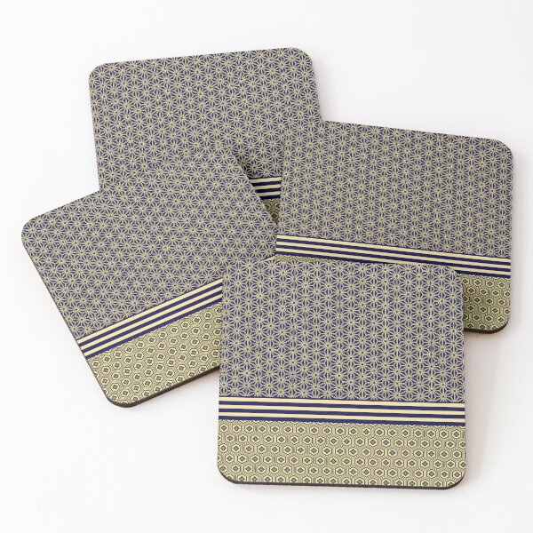Item preview, Japanese Asanoha Kikkou Kimono Pattern Blue designed and sold by urrin DESIGN.