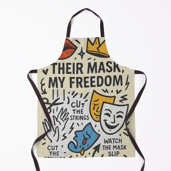 Item preview, Their Mask, My Freedom – Narcissist Awareness Doodle Art designed and sold by Quiet Power Co..