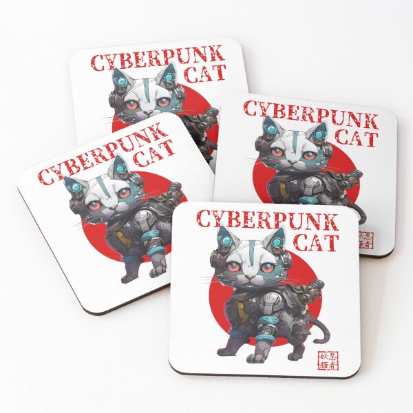 Item preview, Steampunk Cat 01 | Biomechanical Feline on Neon Roads designed and sold by NinjanekoJP.