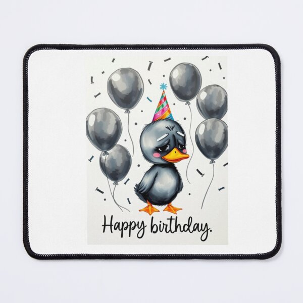 Item preview, Happy birthday goth emo Gift cute meme duck designed and sold by CheeseBlueprint.
