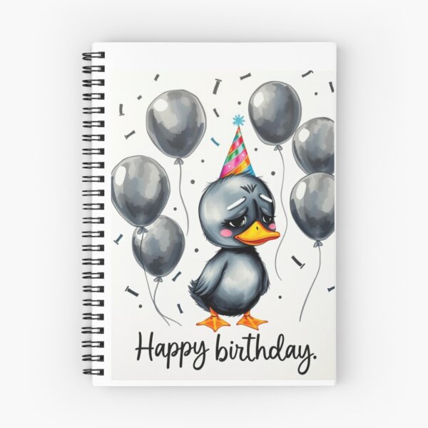 Item preview, Happy birthday goth emo Gift cute meme duck designed and sold by CheeseBlueprint.