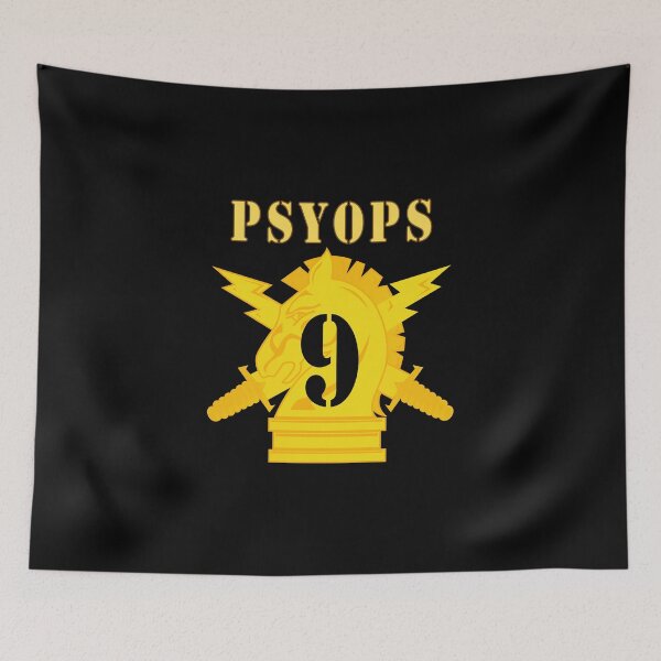 Item preview, Army - PSYOPS w Branch Insignia - 9th Battalion Numeral - Line X 300 designed and sold by Military Insignia Products.