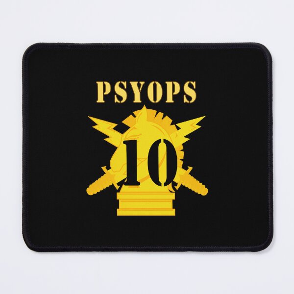 Item preview, Army - PSYOPS w Branch Insignia - 10th Battalion Numeral - Line X 300 designed and sold by Military Insignia Products.