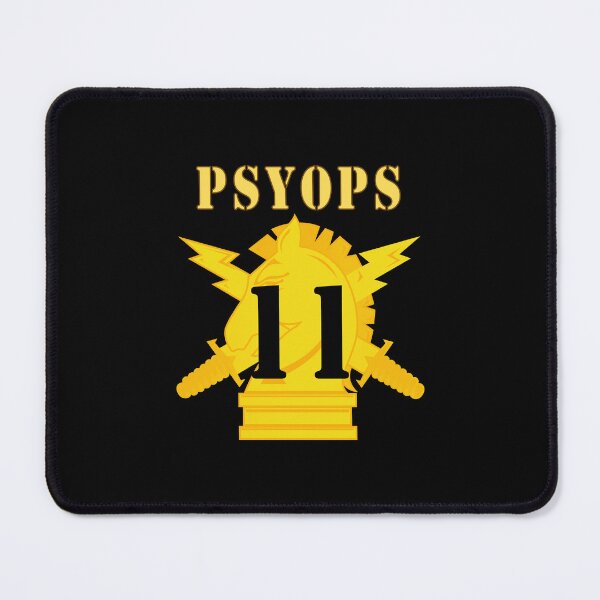Item preview, Army - PSYOPS w Branch Insignia - 11th Battalion Numeral - Line X 300 designed and sold by Military Insignia Products.