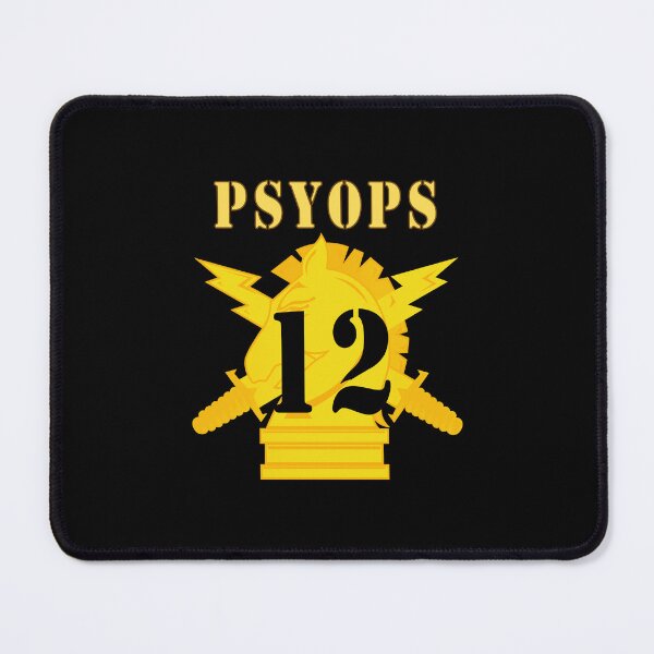 Item preview, Army - PSYOPS w Branch Insignia - 12th Battalion Numeral - Line X 300 designed and sold by Military Insignia Products.