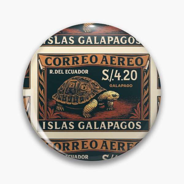 Item preview, Ecuador Galapagos Tortoise Stamp Poster designed and sold by retrographics.