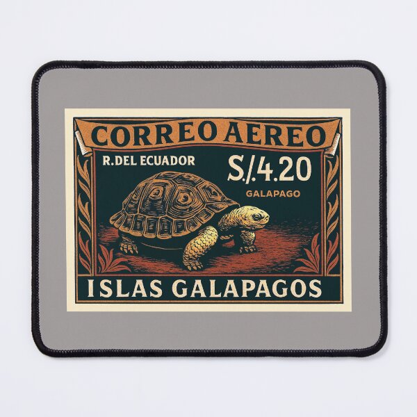 Item preview, Ecuador Galapagos Tortoise Stamp Poster designed and sold by retrographics.