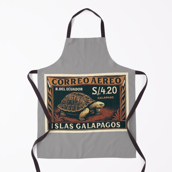Item preview, Ecuador Galapagos Tortoise Stamp Poster designed and sold by retrographics.