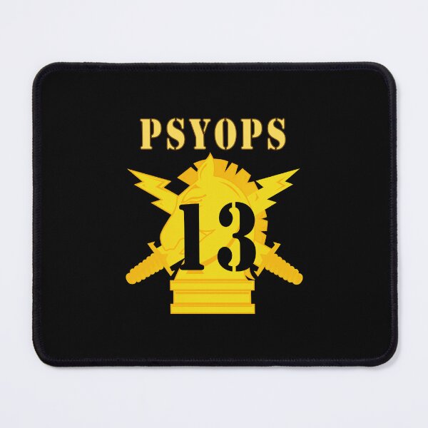Item preview, Army - PSYOPS w Branch Insignia - 13th Battalion Numeral - Line X 300 designed and sold by Military Insignia Products.