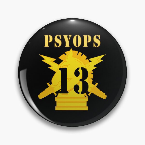 Item preview, Army - PSYOPS w Branch Insignia - 13th Battalion Numeral - Line X 300 designed and sold by Military Insignia Products.