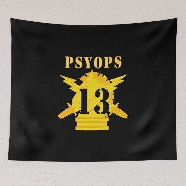 Item preview, Army - PSYOPS w Branch Insignia - 13th Battalion Numeral - Line X 300 designed and sold by Military Insignia Products.