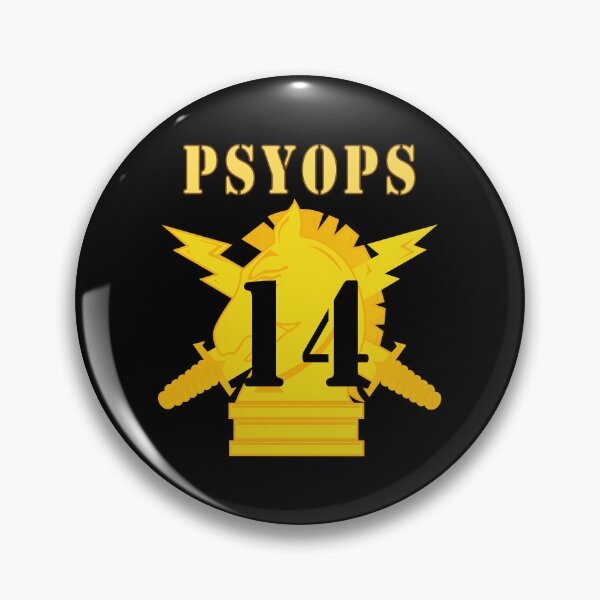Item preview, Army - PSYOPS w Branch Insignia - 14th Battalion Numeral - Line X 300 designed and sold by Military Insignia Products.
