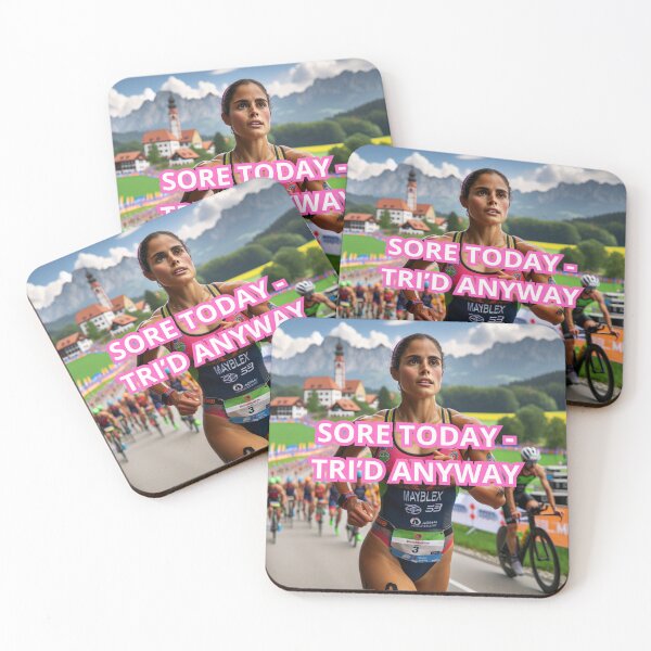 Item preview, “Sore Today – Tri’d Anyway” – Triathlon Girl Power Motivation designed and sold by Triathlongram.