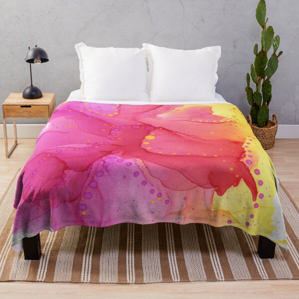 Item preview, Strawberry-Lemon Sorbet Ink Abstract designed and sold by Barbie Rebranded.