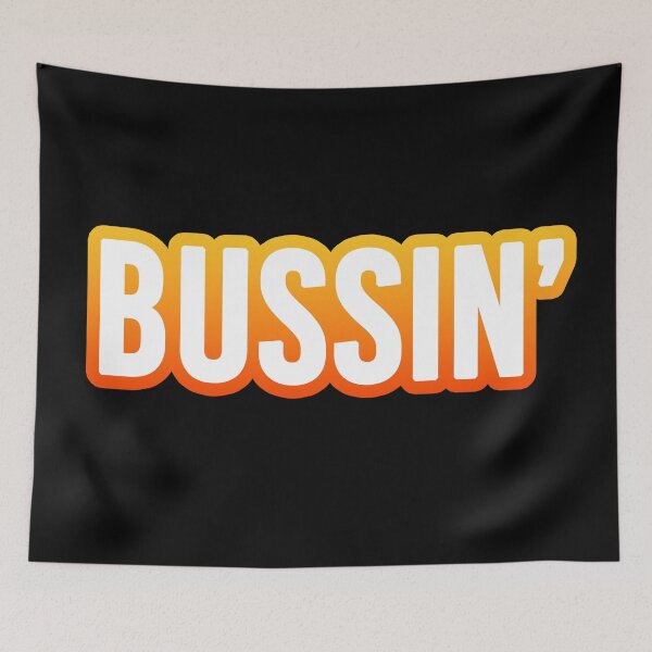 Item preview, Bussin in Bold Hot Orange Outline  designed and sold by Memes N Lore .
