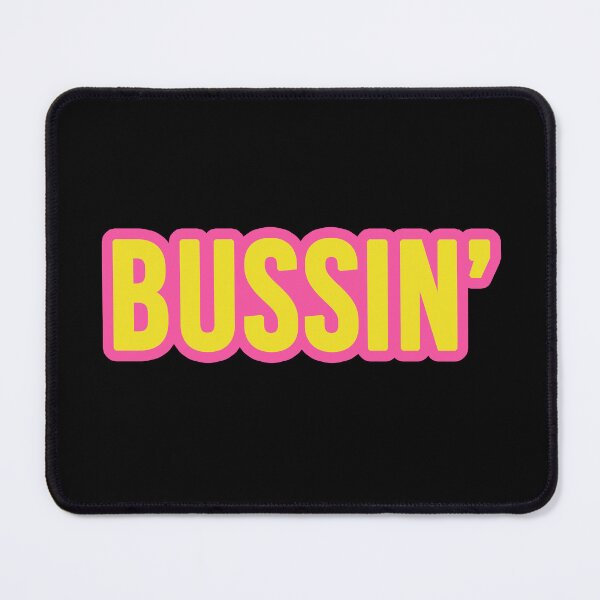 Item preview, Bussin in Yellow Bold Pink Outline designed and sold by Memes N Lore .