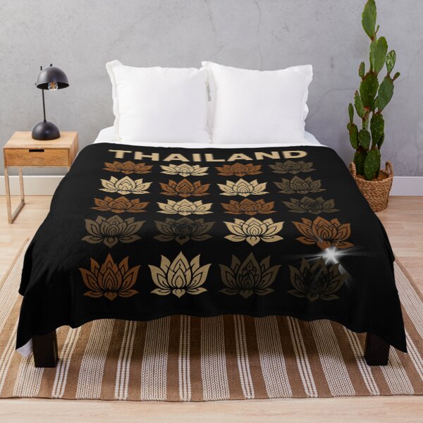 Item preview, Thai Lotus Flower Pattern – Minimalist Cultural Design from Thailand designed and sold by konthai.familyart.