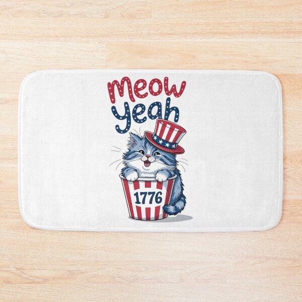 Item preview, Meow Yeah Patriotic Cat 1776 USA Independence Day designed and sold by Taans-Creation.