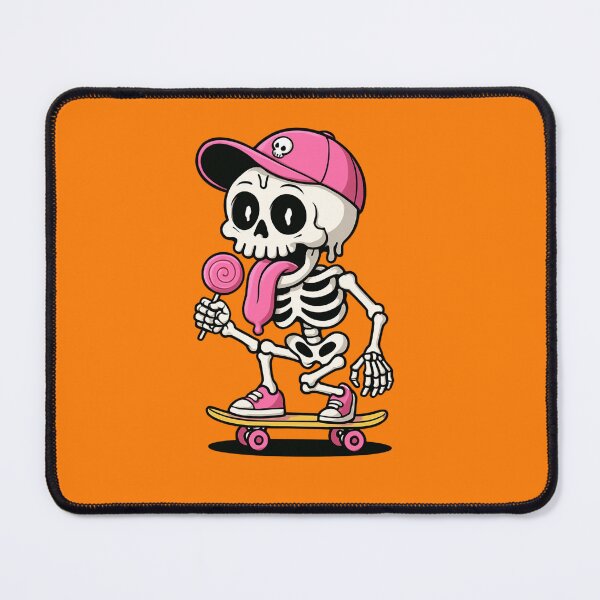 Item preview, Cartoon Skeleton on a Skateboard designed and sold by Rue Market.