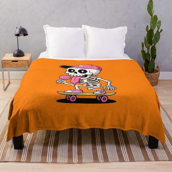 Item preview, Cartoon Skeleton on a Skateboard designed and sold by Rue Market.