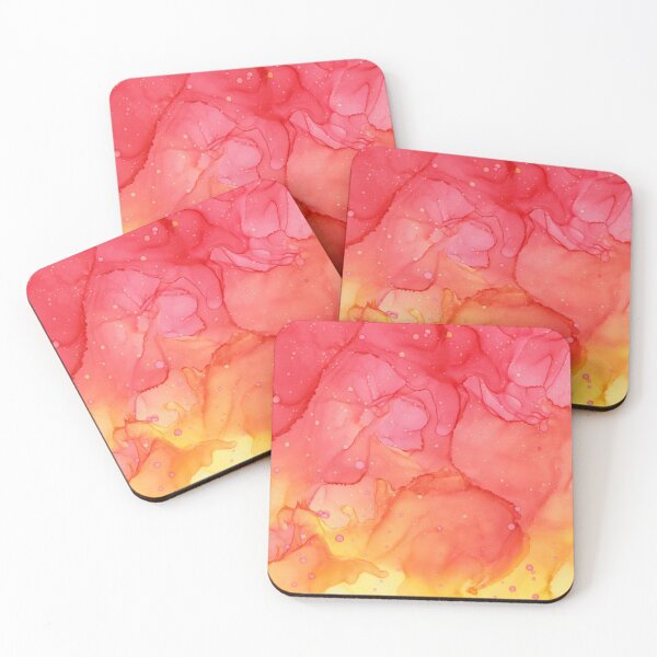 Item preview, Coral-Sunrise Fluid Ink Abstract designed and sold by Barbie Rebranded.