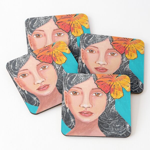 Item preview, Island Girl with Hibiscus designed and sold by Nora Miller Art.