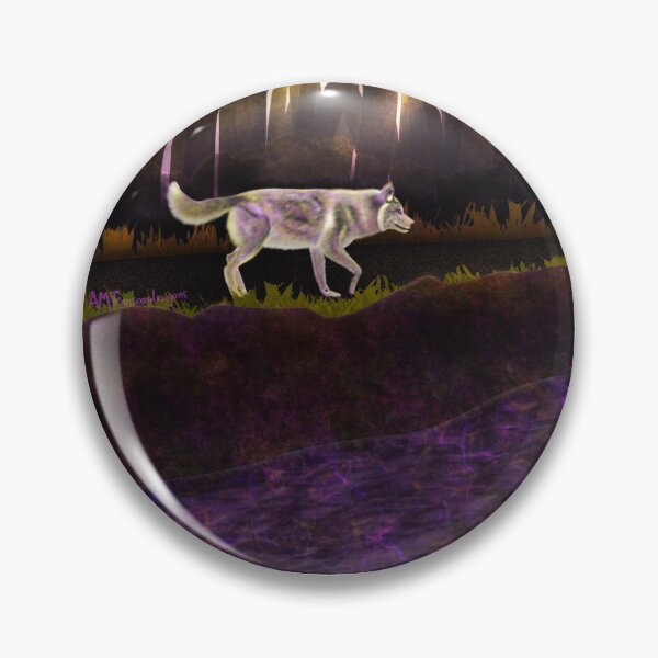 Item preview, Nonbinary Wolf Strolls Along River Embankment designed and sold by Transcendragons.