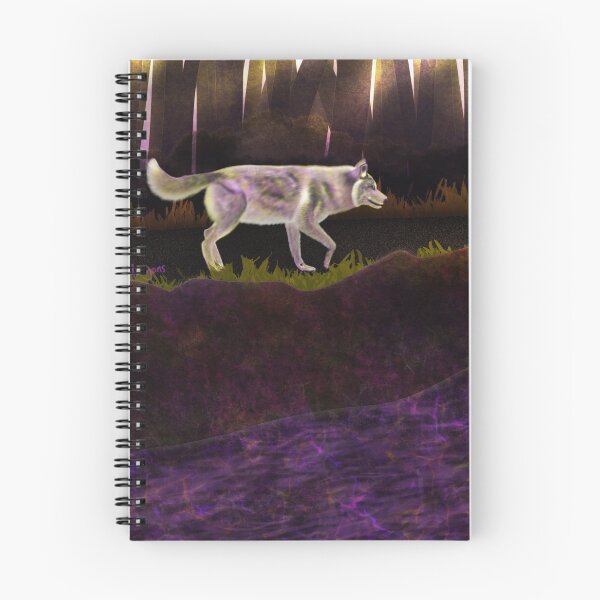 Item preview, Nonbinary Wolf Strolls Along River Embankment designed and sold by Transcendragons.
