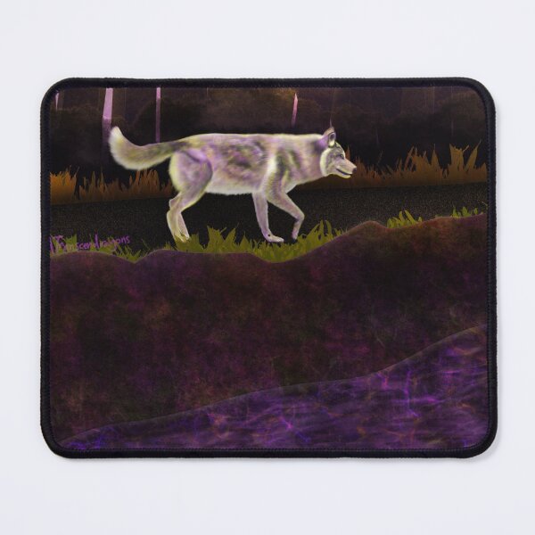 Item preview, Nonbinary Wolf Strolls Along River Embankment designed and sold by Transcendragons.