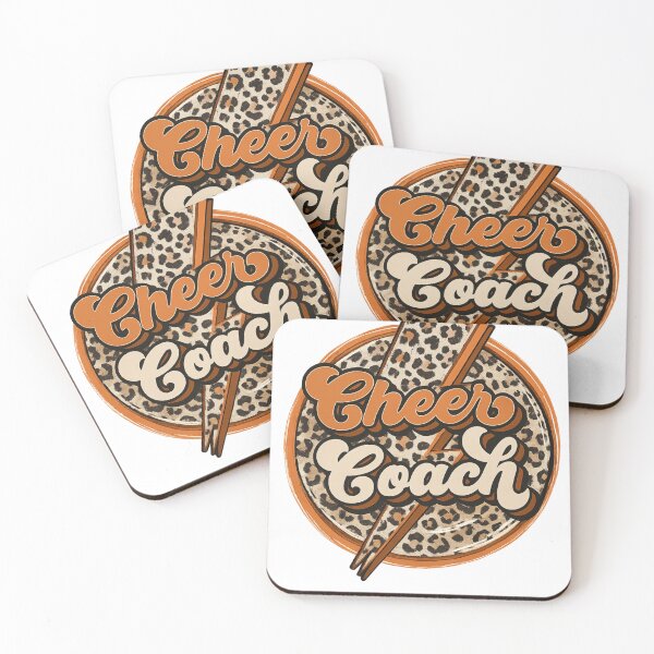 Item preview, Leopard Lightning Cheer Coach Graphic with Retro Script designed and sold by haitrieuic96.