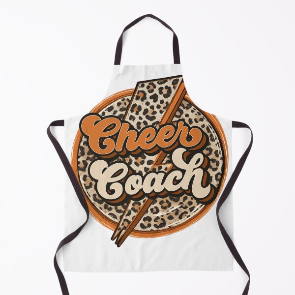 Item preview, Leopard Lightning Cheer Coach Graphic with Retro Script designed and sold by haitrieuic96.