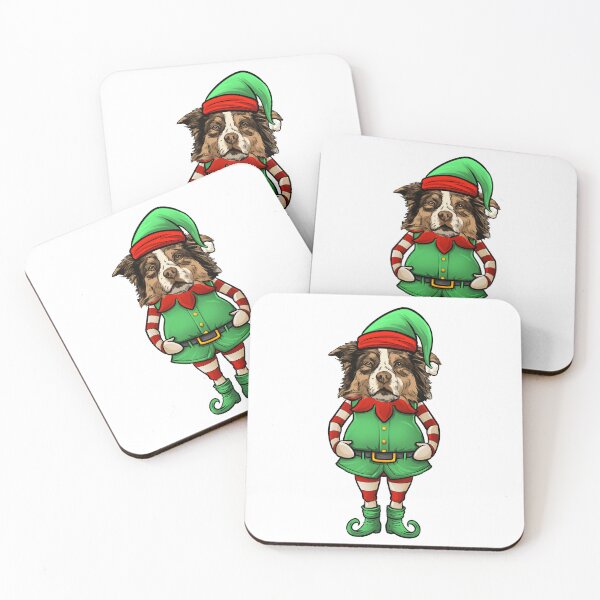 Artikelvorschau, Australian Shepherd Weihnachtself entworfen und verkauft von whyitsme.