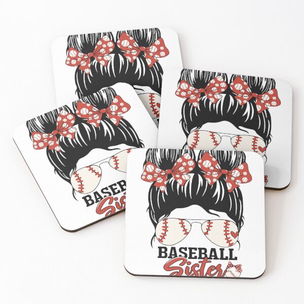Item preview, Baseball Sister Girl Bun Design with Bow and Sunglasses designed and sold by haitrieuic96.
