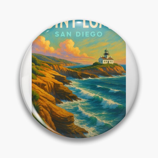 Item preview, Point Loma Lighthouse Sunset San Diego designed and sold by Places On Earth.