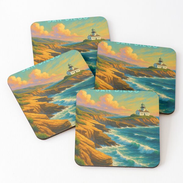 Item preview, Point Loma Lighthouse Sunset San Diego designed and sold by Places On Earth.