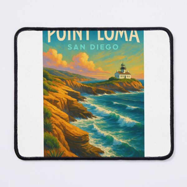 Item preview, Point Loma Lighthouse Sunset San Diego designed and sold by Places On Earth.