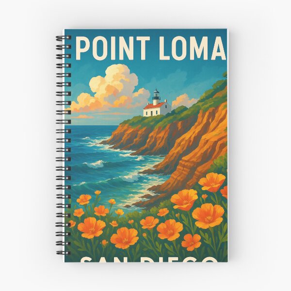 Item preview, Point Loma Lighthouse and California Poppies designed and sold by Places On Earth.
