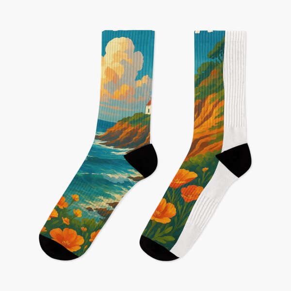 Item preview, Point Loma Lighthouse and California Poppies designed and sold by Places On Earth.