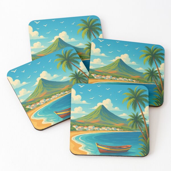 Item preview, Cape Verde Volcano and Boat Bay designed and sold by Places On Earth.
