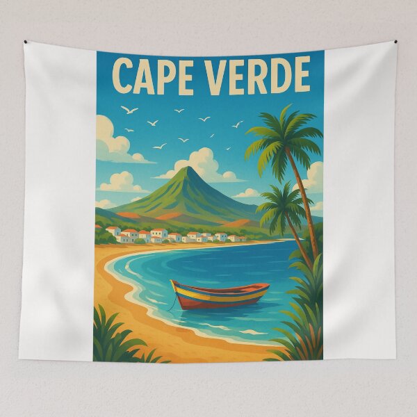 Item preview, Cape Verde Volcano and Boat Bay designed and sold by Places On Earth.