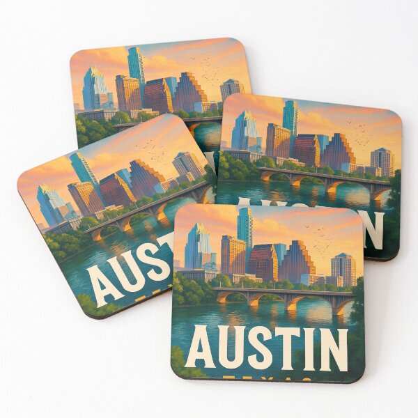 Item preview, Austin Texas Skyline and River Sunset designed and sold by Places On Earth.